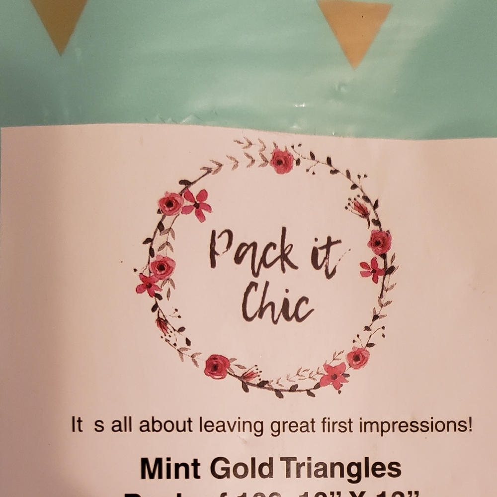 Mint Gold Triangle Mailers- 11x13" Set of 20 - Picture 6 of 6